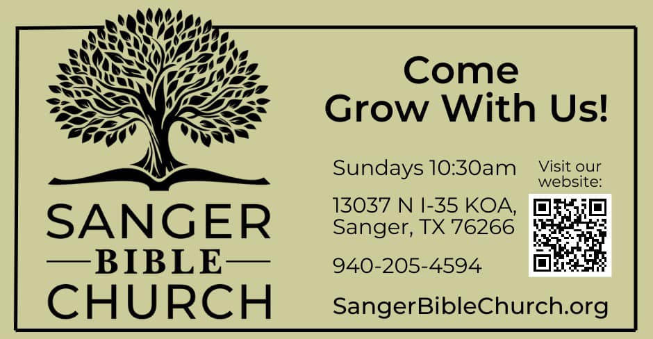 announcement come grow with us with church times, logo, and qr code